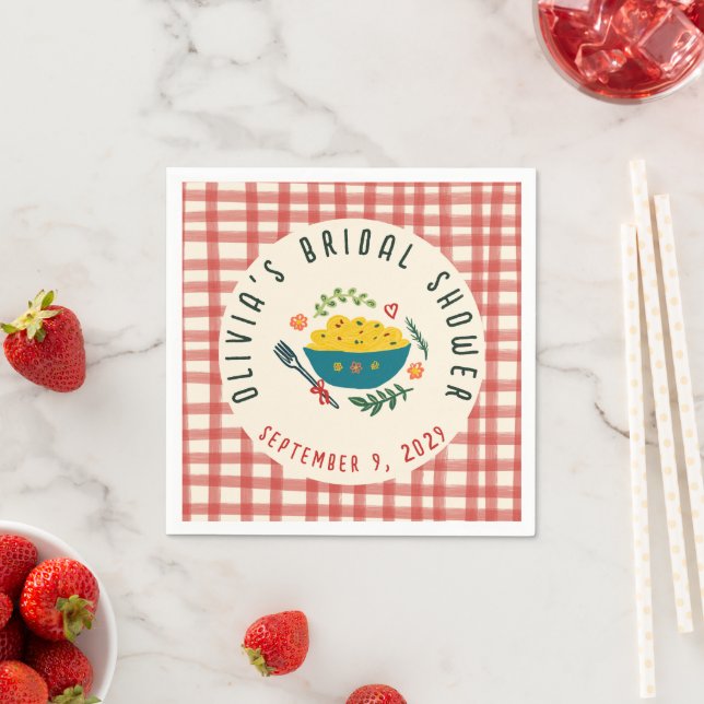 Guardanapo De Papel Comida Italiana That's Amore CHUVEIRO DE NOIVA PER (Insitu)