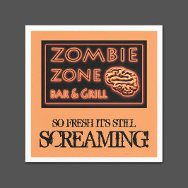 Guardanapo De Papel Comida Zombie Ainda Está Fresca No Halloween