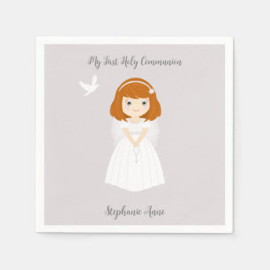 Guardanapo De Papel Communion Dove Redhead Girl