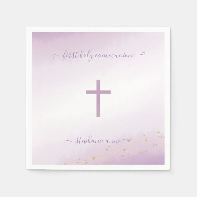 Guardanapo De Papel Community Cross Lavanda Watercolor (Frente)