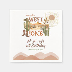 Guardanapo De Papel Como O Ocidente Era Um Vaqueiro Festa de aniversár