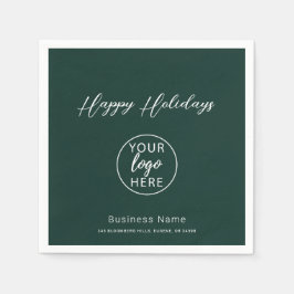 Guardanapo De Papel Company Logo Christmas Happy Holidays Napkins