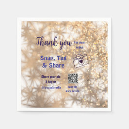 Guardanapo De Papel Compartilhamento de etiqueta Snap mídia social q r