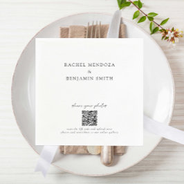 Guardanapo De Papel Compartilhe as suas fotos Código QR Casamento Míni