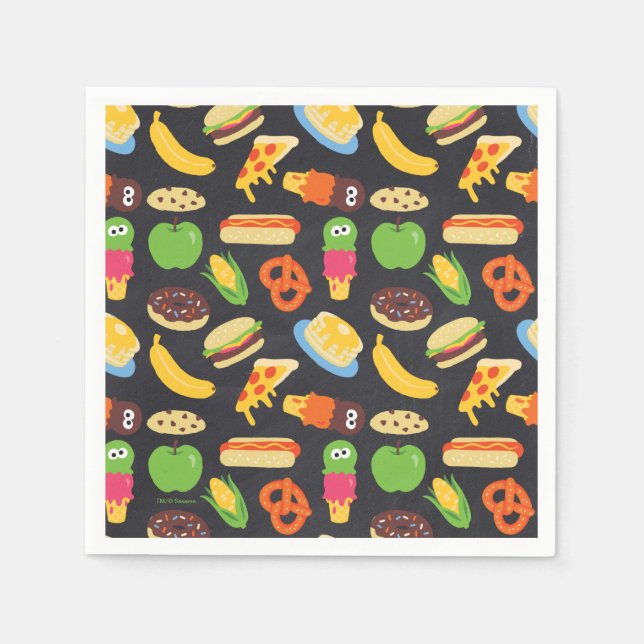 Guardanapo De Papel Compartimento do Caminhão Foodie Monster (Frente)