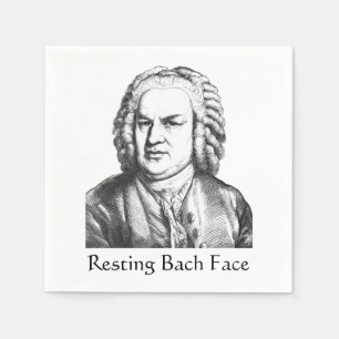 Guardanapo De Papel Compositor de Música Clássica Bach Face em Desca