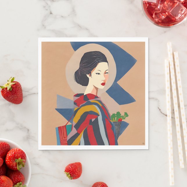 Guardanapo De Papel Comprando Napkin do Lunchedo de Papel Design (Insitu)