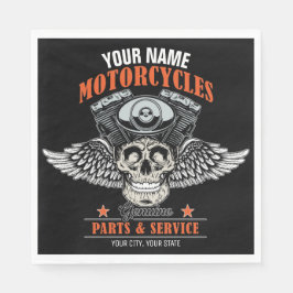 Guardanapo De Papel Compro de Motociclos Personalizados do Crânio Voad