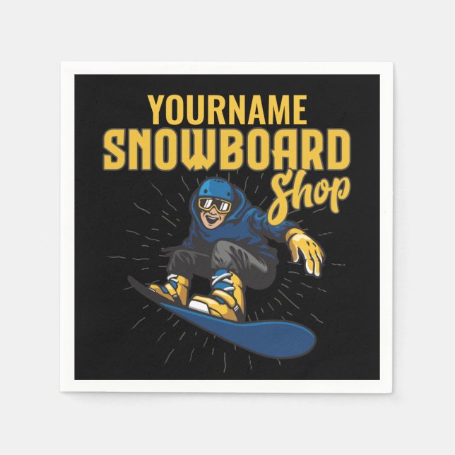 Guardanapo De Papel Compro de Snowboard Personalizado da Borda de Neve (Frente)