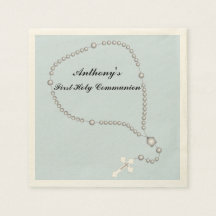 Comunhão de Miçangas Silver Rosary Personalizado N