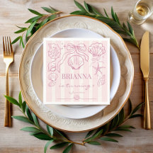 Conchas rosadas personalizadas para aniversário de