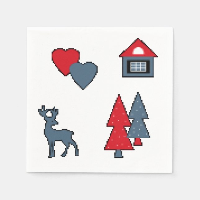 Guardanapo De Papel Condecorações de Natal , presente , decoração , gr (Frente)