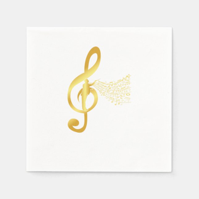 Guardanapo De Papel Conductor Clef Notes Choral Music Chorus Gif (Frente)