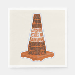 Guardanapo De Papel Cone Orange Taraffic cone