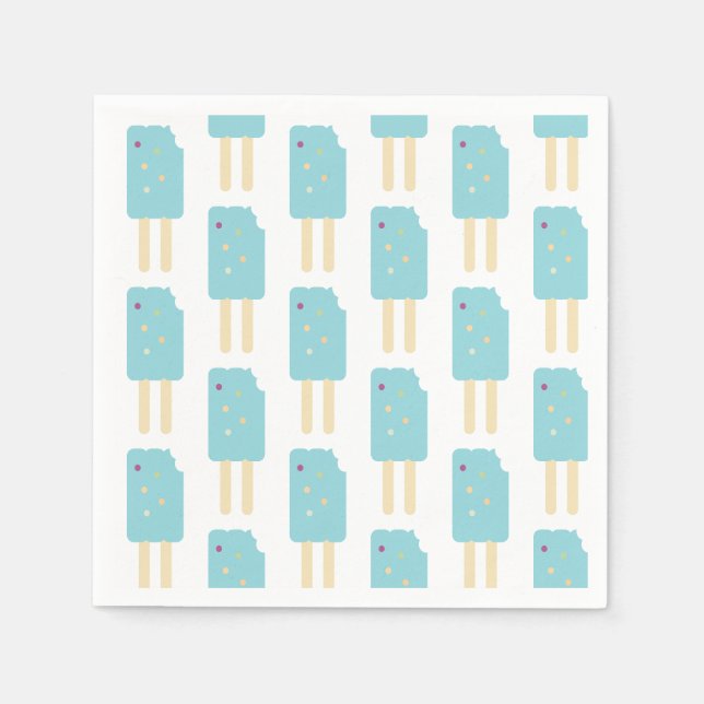 Guardanapo De Papel Cones de Festa de Aniversário de Sorvete (Frente)