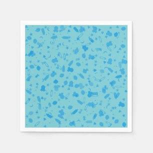 Guardanapo De Papel Confete Azul Bebê Batismo Crisma