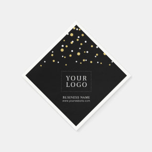Guardanapo De Papel Confete Dourado Logotipo Promocional Personalizado
