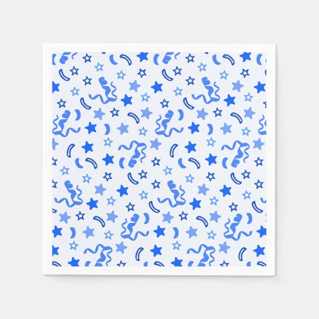 Guardanapo De Papel Confetti Azul (Frente)