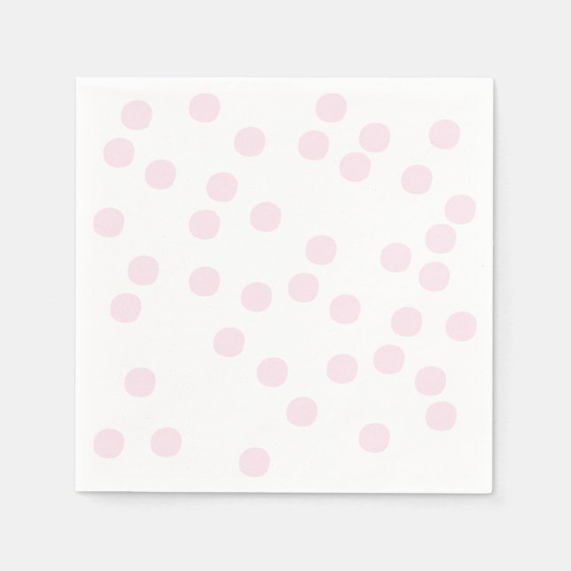 Guardanapo De Papel Confetti Cor-de-Rosa/Polkadots (Frente)