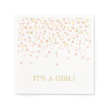 Confetti de Aquarela É uma Menina Dourada Elegante