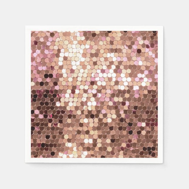 Guardanapo De Papel Confetti Rosa Cor-de-Rosa Rosa do-na moda Glam Dou (Frente)
