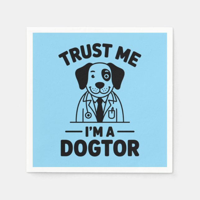 Guardanapo De Papel Confie em Mim, Sou um Cãotor (Frente)