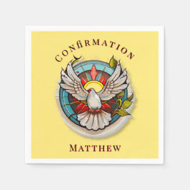 Guardanapo De Papel Confirmação Católica Religiosa da Pomba Branca Ama