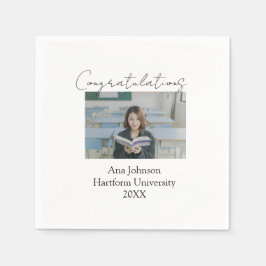 Guardanapo De Papel Congratulations photo graduate name university yea