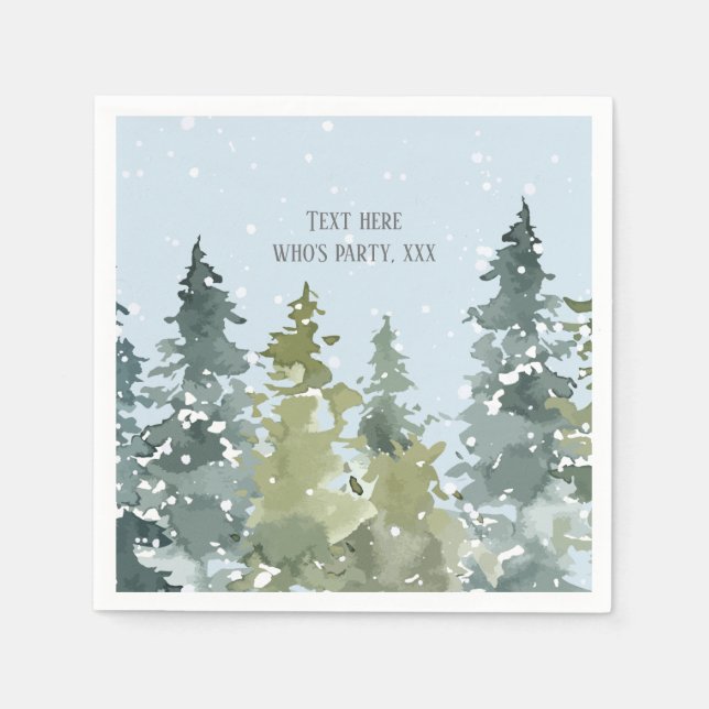 Guardanapo De Papel Conífer, Pine Tree, Evergreen (Frente)