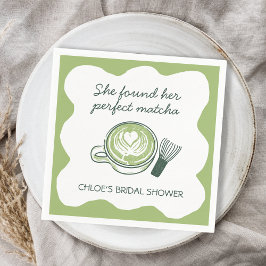 Guardanapo De Papel Conjunto de Chá Verde Matcha Perfeito & Batedeira