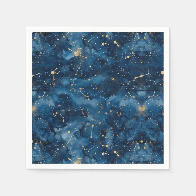 Guardanapo De Papel Constelação Celestial - Noite Estelar (7) (Frente)