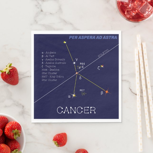 Guardanapo De Papel Constelação Zodiacal Câncer (Insitu)