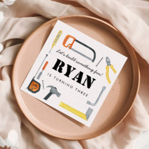 Guardanapo De Papel Construtor de Construção de Meninos Descartável