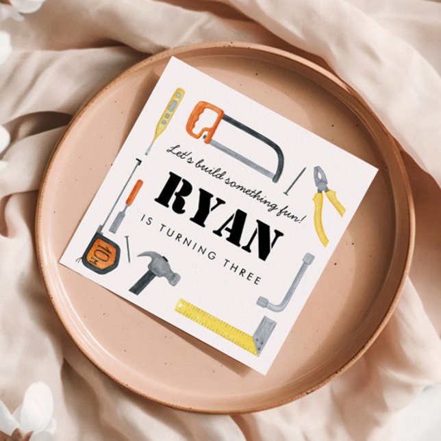 Guardanapo De Papel Construtor de Construção de Meninos Descartável (Criador carregado)