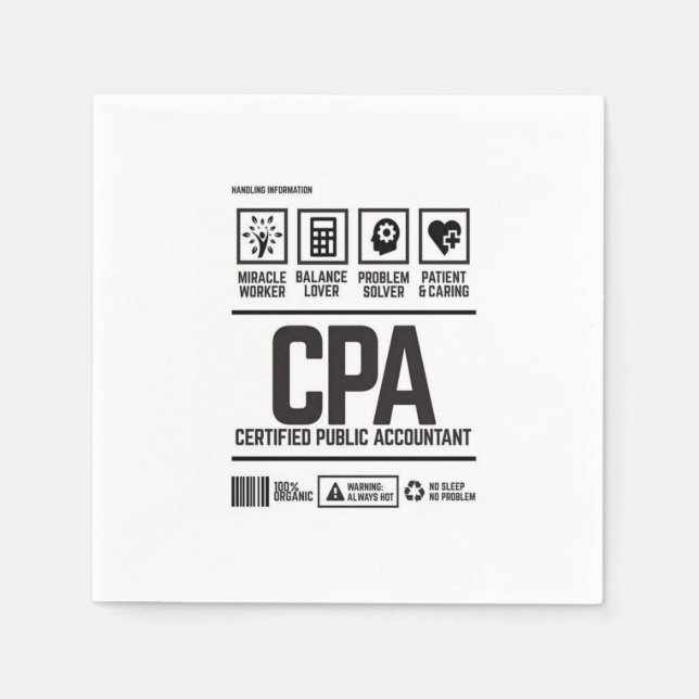 Guardanapo De Papel contabilista público certificado-CPA (Frente)