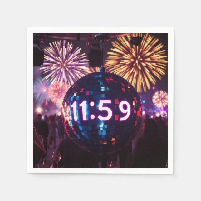 Guardanapo De Papel Contagem de Ano Novo (Frente)