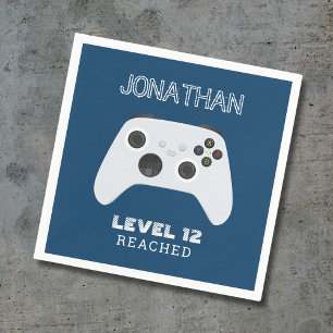 GUARDANAPO DE PAPEL CONTROLADORA AZUL NÍVEL DE GAMER PARA CIMA SACO FA