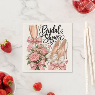 Guardanapo De Papel Convite / Cartão para Chá de Noiva