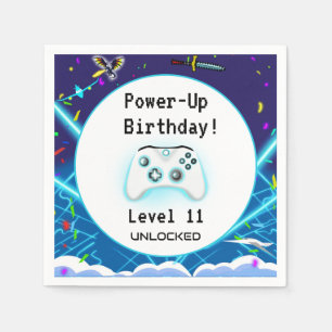 Guardanapo De Papel Convite de Aniversário de 11 anos Feliz Gamer Épic