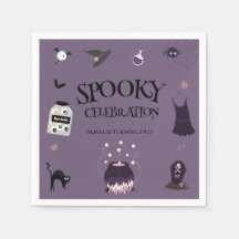 Convite de aniversário de Halloween de bruxa Spook