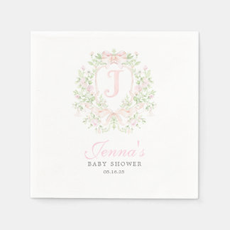 Guardanapo De Papel Convite de Churrasco de Bebê Preppy Crest