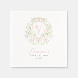 Guardanapo De Papel Convite de Churrasco de Bebê Preppy Crest