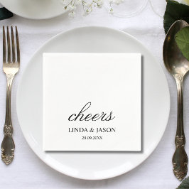 Guardanapo De Papel Convite de Cocktail de Casamento Minimalista Perso