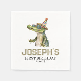 Guardanapo De Papel Convite de festas do Alligator Convidar parte pisc