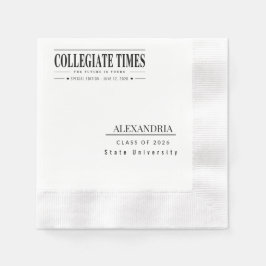 Guardanapo De Papel Convite de Formatura de Jornal Personalizado 2026