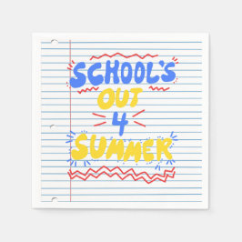 Guardanapo De Papel Convite de Papel de Folha Solta Fim das Aulas