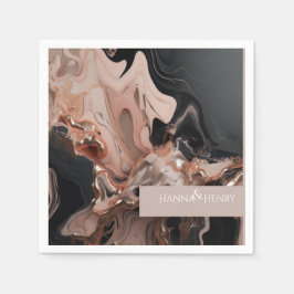 Guardanapo De Papel Convite elegante de textura esbelta Marble