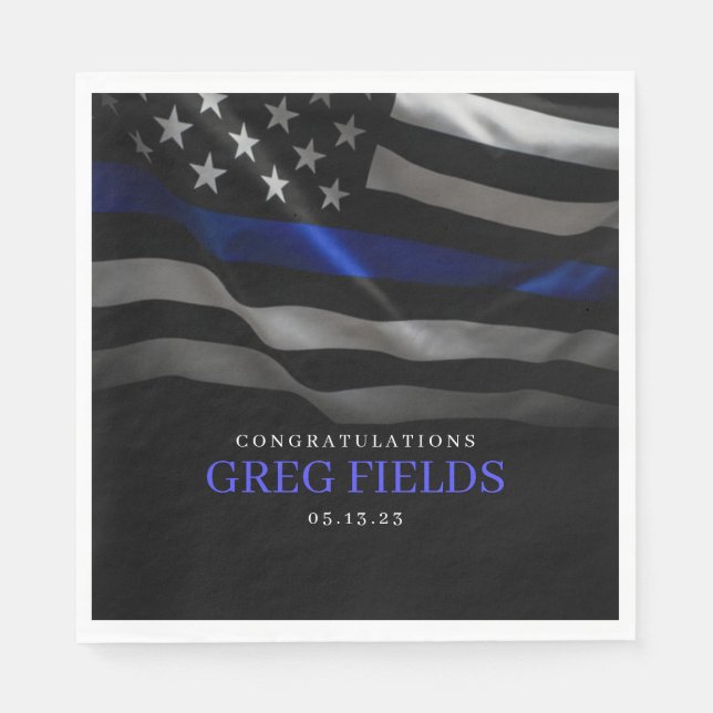 Guardanapo De Papel Convite para aposentadoria, aposentadoria policial (Frente)