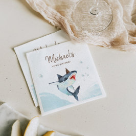 Guardanapo De Papel Convite Para Cerca De Tubarão
