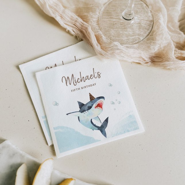 Guardanapo De Papel Convite Para Cerca De Tubarão (Criador carregado)
